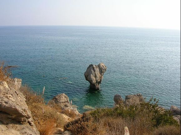 rock near preveli beach - south of crete