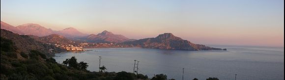 sunset on the bay of plakias - south of crete