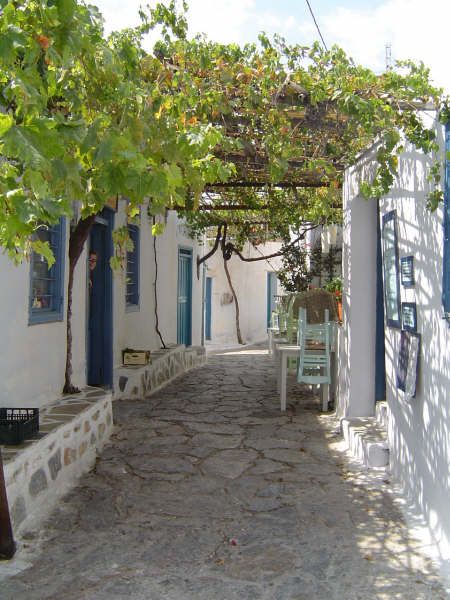chora - quiet authentic village in the middle of the island amorgos - one nice bar with lovely music
