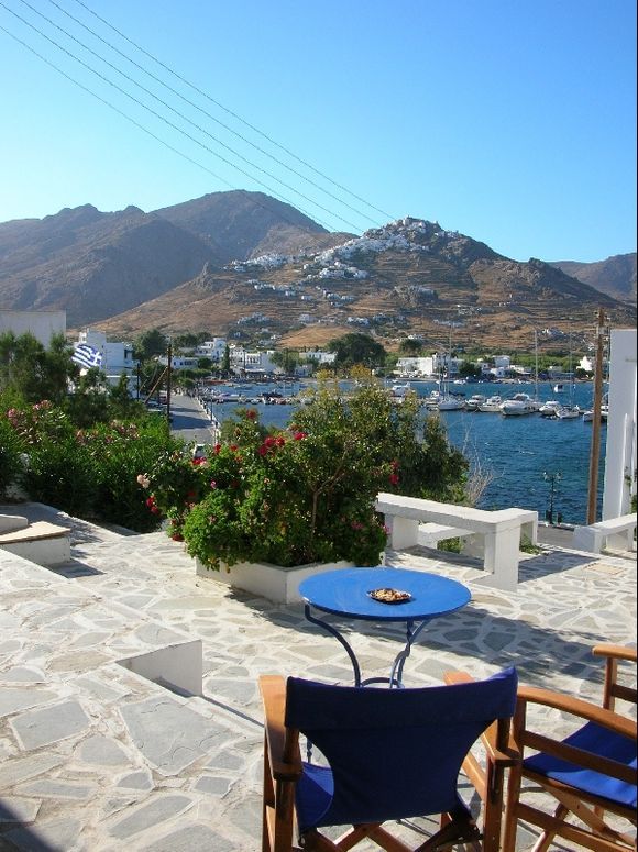 view from our room on the city of chora