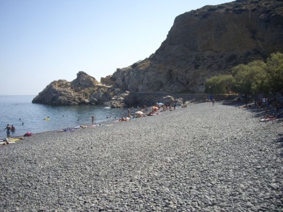 Black beach at Emporios.