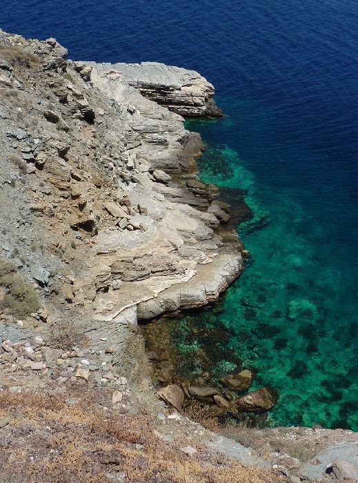 so beautiful...aqua green waters...a view from kastro...sifnos 2009