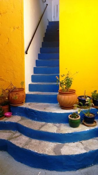 Stairs and pots