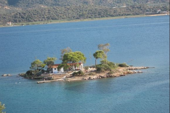 Teacher's island as seen from Poros
