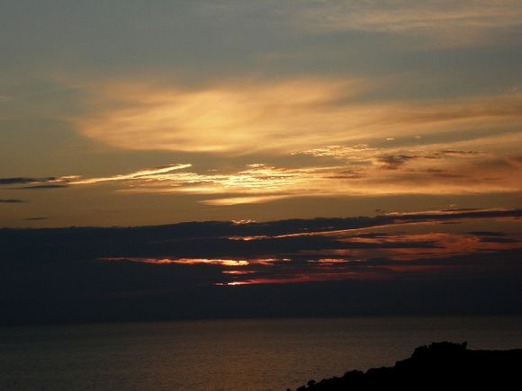 Sun sets over Molyvos