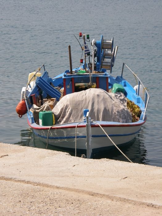 Fishing boat Petra harbour