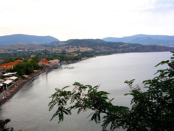 Beach molyvos as seen from castle