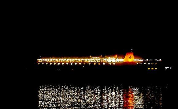 Ferry at night