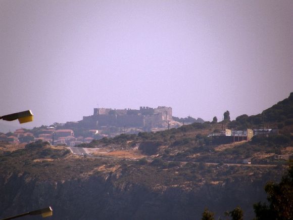 Molyvos castle seen from Petra