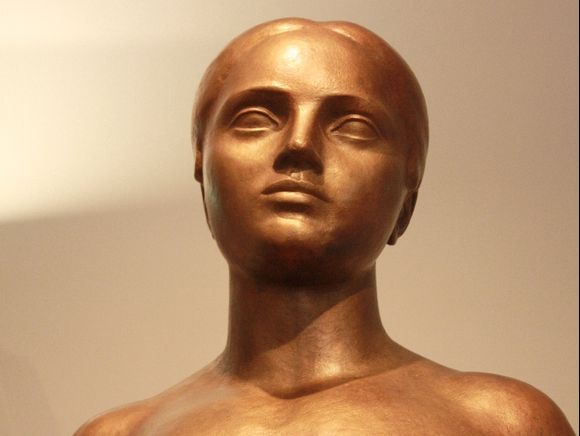 Bust of woman by Nikolaos Perantinos, Sculpture Museum, Marpissa