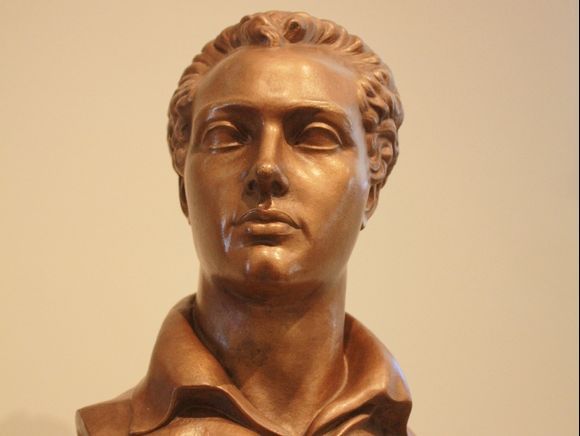 Bust of man by Nikolaos Perantinos, Sculpture Museum, Marpissa