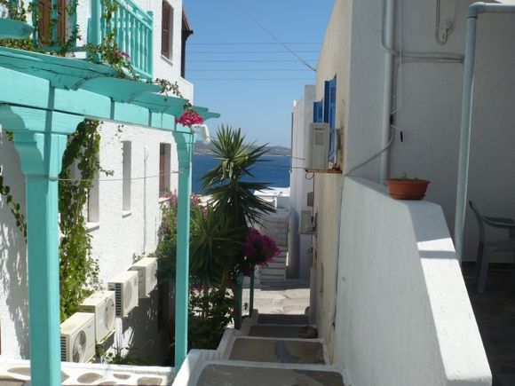 Milos typical street view