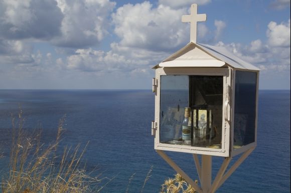 On the road between Agios Nikitis and Lefkada Town