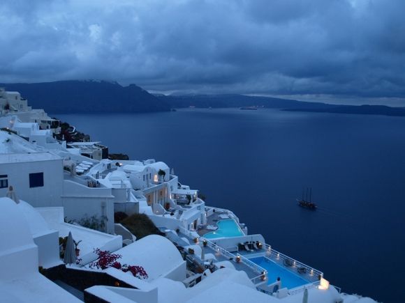 Oia at night