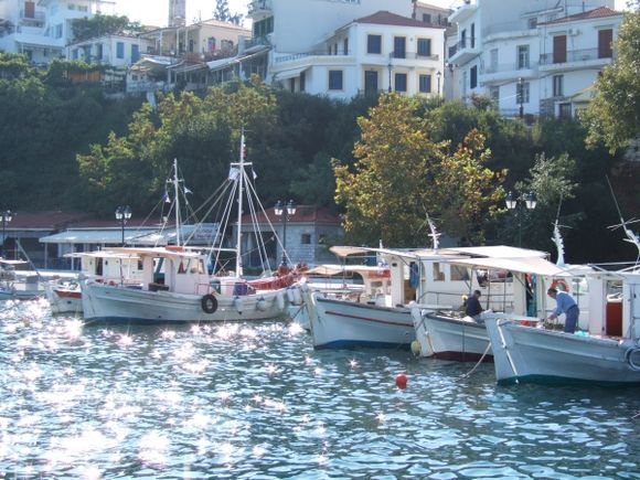 Fishing boats, Old Harbour, Skiathos