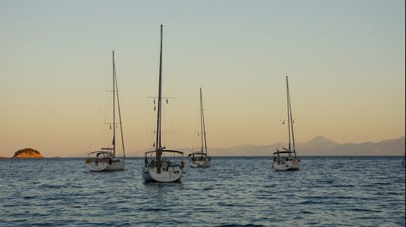 Sailing at Sunset, Koukounaries