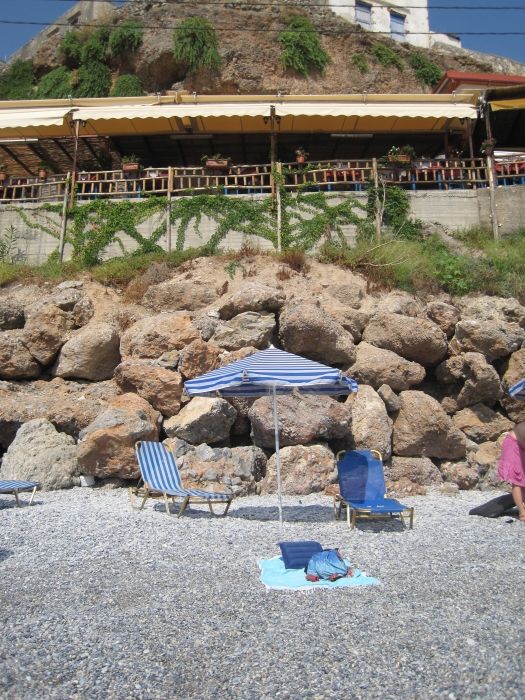 Vrisi beach, my sun ombrella
