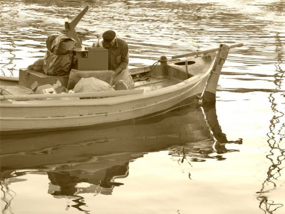 Old fisherman in Sami-Kefalonia