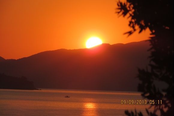 Sunrise over Skopelos viewed from Kanapitsa, Skiathos