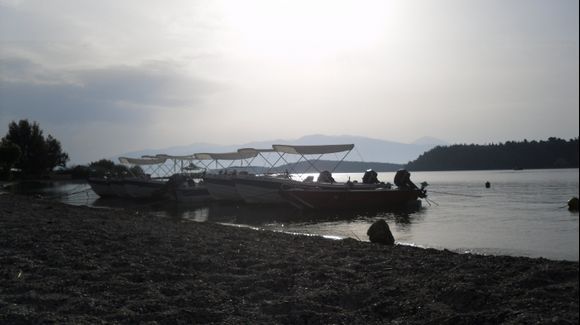 Hire boats in the early morning at Nidri