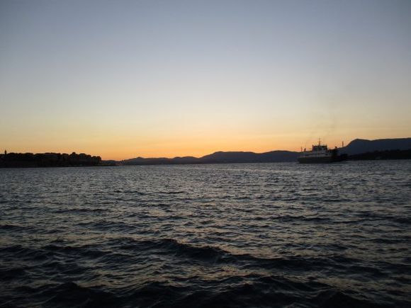 Sun set over Corfu