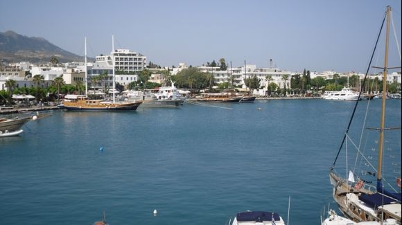 Looking across Kos harbour from the castle