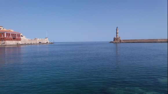 Chania lighthouse and castle