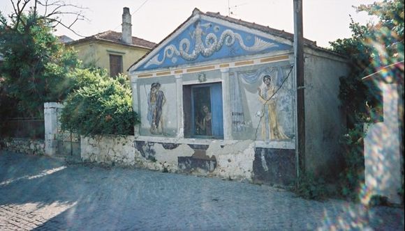 Painted house in Afitos