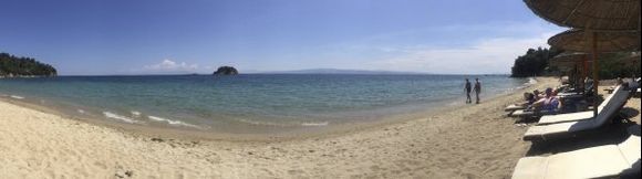 The beach at Megali Ammos in May