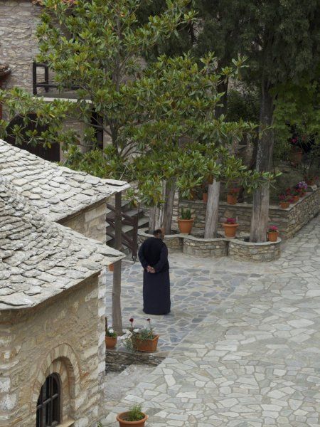 At the monastery on skiathos