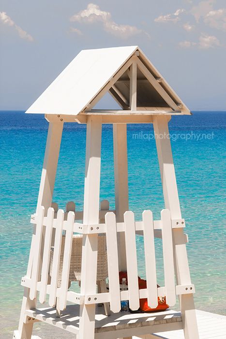Lifeguard tower at a beach in Sani