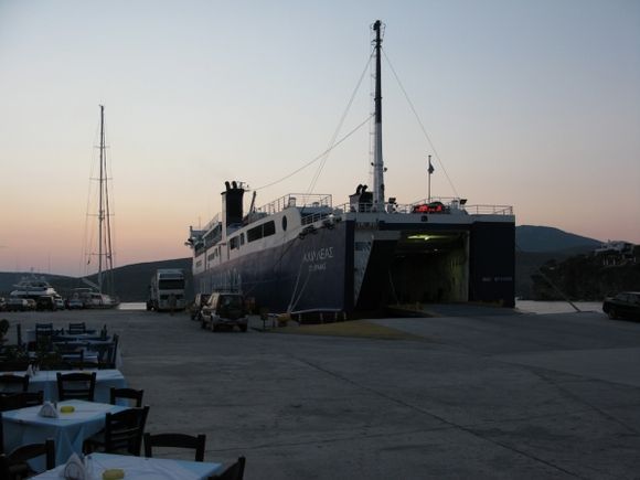 Achilleas F/B moored in Linaria Port
