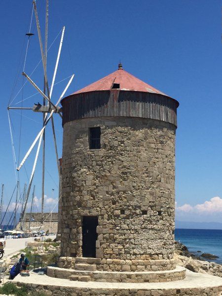 Windmill at Rhodes town harbour