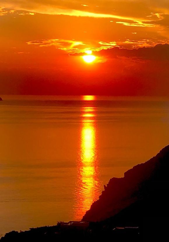 Sunset in Plaka. Milos