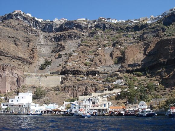 view of caldera from harbour