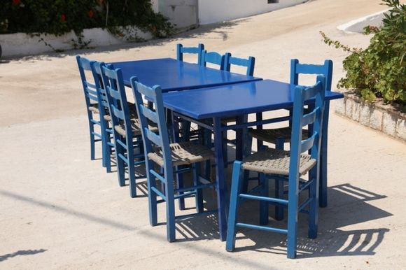 typical blue table