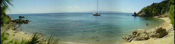 Ambelakia beach panorama