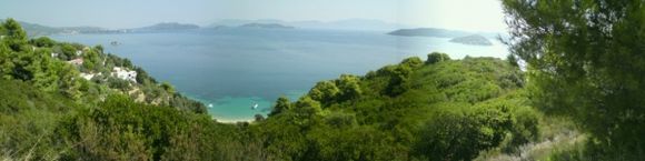 Skiathos beautiful coastline panorama