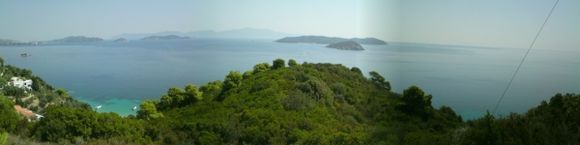 Skiathos beautiful coastline panorama