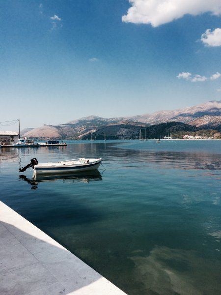 The picturesque harbour in Argostoli, Kefalonia.