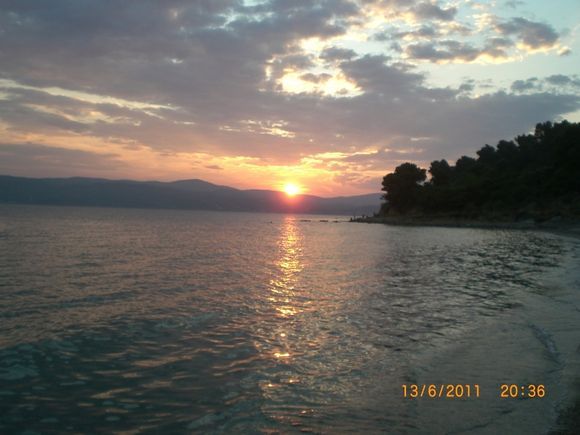 Sunset at Agia Eleni beach
