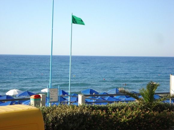 The beach of Rethymno at Crete.