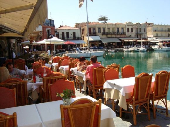 Restaurant in the Venetian Harbour in Rethymno