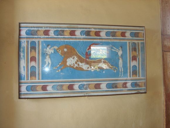 Minos painting in the Palace of Knossos