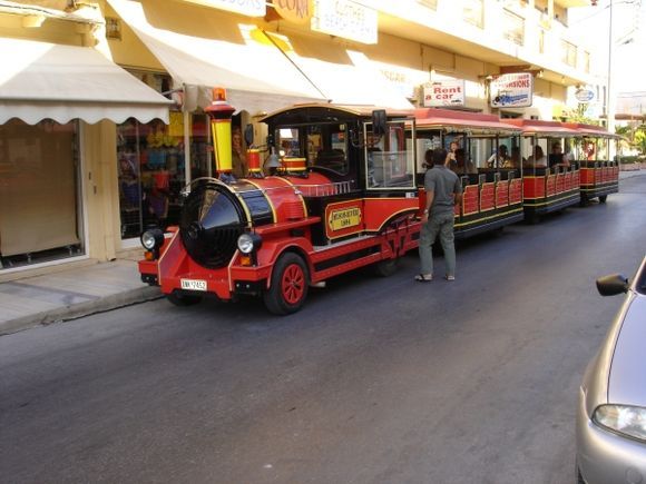 The Red Train in Rethymno
