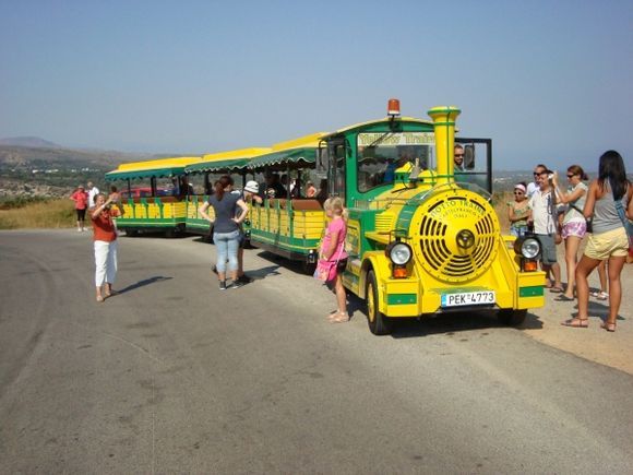 Yellow train in Rethymno