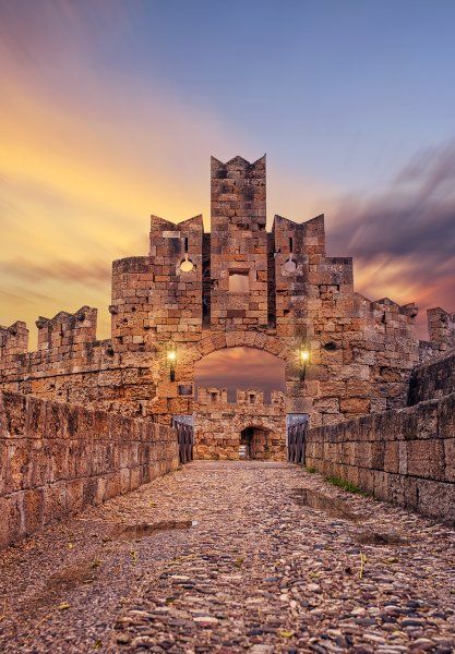The old medieval  town of Rhodes
