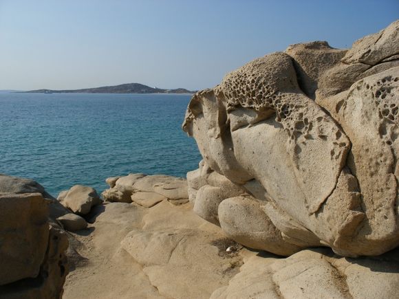 Rock Formations at Golden Beach, Naxos