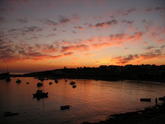 Sunset over Koufonisia Harbour