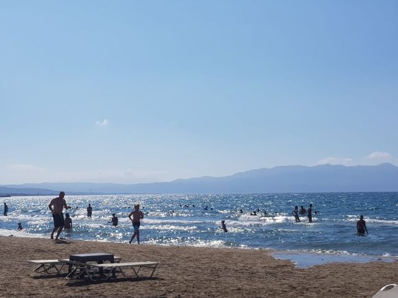 Lazy afternoons at Agia Marina Beach, Crete